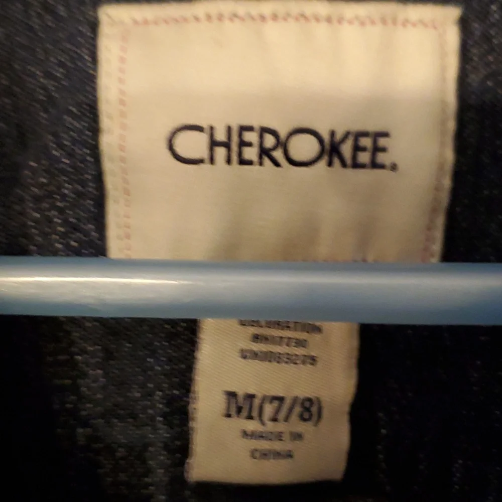 Cherokee Girls‎ Buttondown Denim Jean Jacket in Dark Wash Size Medium (7-8)
